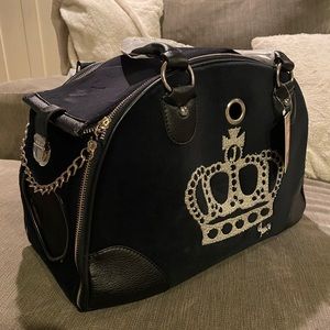 JUICY COUTURE Velvet Pet Carrier Monogram Handbag